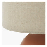 Modern European furniture - Rounded Ceramic Linen Table Lamp - www.oroa.com