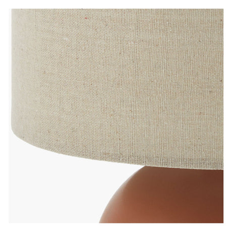 Modern European furniture - Rounded Ceramic Linen Table Lamp - www.oroa.com
