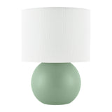Modern European furniture - Round Glazed Ceramic Table Lamp - www.oroa.com
