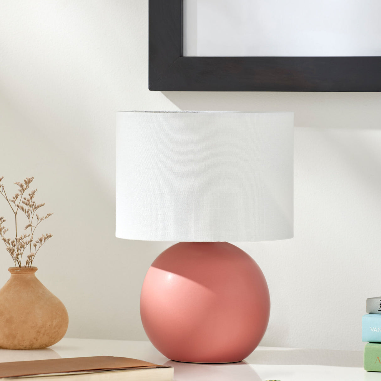   Round Glazed Ceramic Table Lamp | Oroa.com