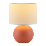 Modern European furniture - Round Glazed Ceramic Table Lamp - www.oroa.com