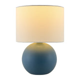 Modern European furniture - Round Glazed Ceramic Table Lamp - www.oroa.com