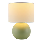 Modern European furniture - Round Glazed Ceramic Table Lamp - www.oroa.com