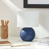 Modern European furniture - Round Glazed Ceramic Table Lamp - www.oroa.com