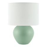 Modern European furniture - White Linen Ceramic Table Lamp - www.oroa.com