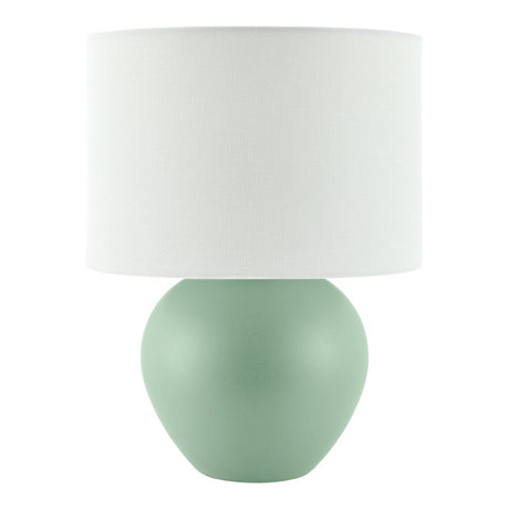 Modern European furniture - White Linen Ceramic Table Lamp - www.oroa.com
