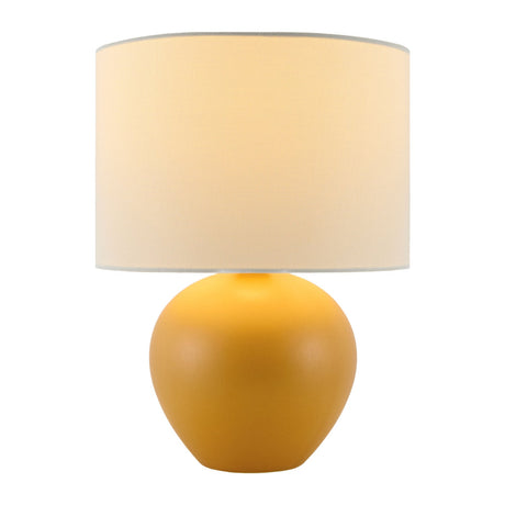 Modern European furniture - White Linen Ceramic Table Lamp - www.oroa.com
