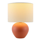 Modern European furniture - White Linen Ceramic Table Lamp - www.oroa.com