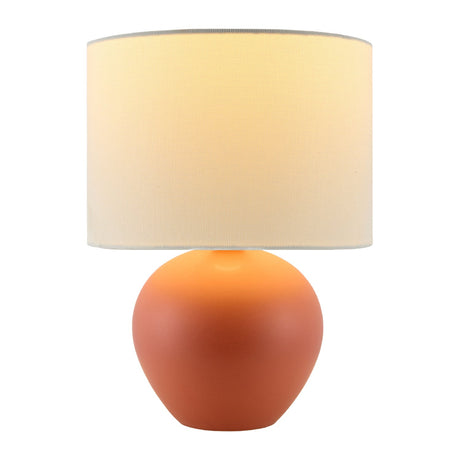 Modern European furniture - White Linen Ceramic Table Lamp - www.oroa.com