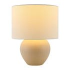 Modern European furniture - White Linen Ceramic Table Lamp - www.oroa.com