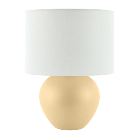 Modern European furniture - White Linen Ceramic Table Lamp - www.oroa.com