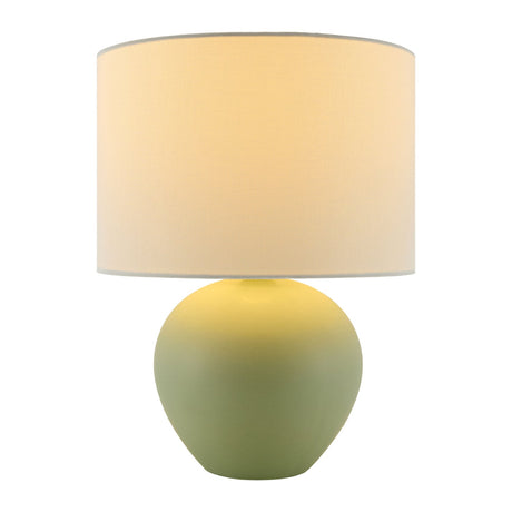 Modern European furniture - White Linen Ceramic Table Lamp - www.oroa.com