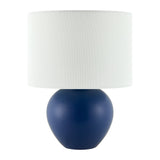 Modern European furniture - White Linen Ceramic Table Lamp - www.oroa.com