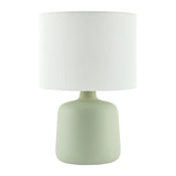 Modern European furniture - White Jute Ceramic Table Lamp - www.oroa.com