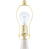  Modern European furniture - Glazed Cream Ceramic Table Lamp - www.oroa.com