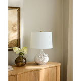  Modern European furniture - Glazed Cream Ceramic Table Lamp - www.oroa.com