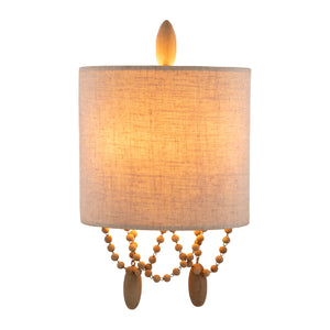   Modern European furniture - Beige Linen Beaded Wall Lamp - www.oroa.com | Oroa.com