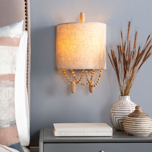   Modern European furniture - Beige Linen Beaded Wall Lamp - www.oroa.com | Oroa.com