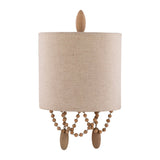 Modern European furniture - Beige Linen Beaded Wall Lamp - www.oroa.com