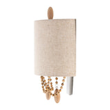 Modern European furniture - Beige Linen Beaded Wall Lamp - www.oroa.com