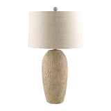 Modern European furniture - White Textured Ceramic Table Lamp - www.oroa.com