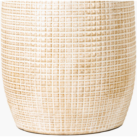Modern European furniture - Beige Linen Ceramic Table Lamp - www.oroa.com