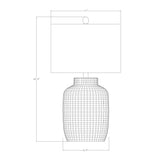 Modern European furniture - Beige Linen Ceramic Table Lamp - www.oroa.com