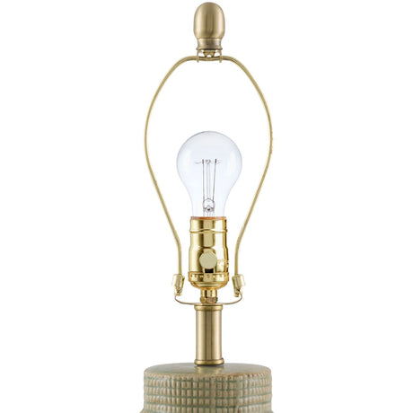 Modern European furniture - White Linen Ceramic Table Lamp - www.oroa.com