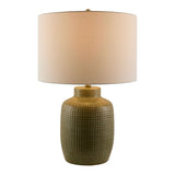 Modern European furniture - White Linen Ceramic Table Lamp - www.oroa.com