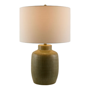   White Linen Ceramic Table Lamp | Oroa.com