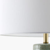 Modern European furniture - White Linen Ceramic Table Lamp - www.oroa.com