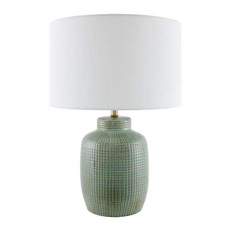 Modern European furniture - White Linen Ceramic Table Lamp - www.oroa.com