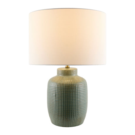 Modern European furniture - White Linen Ceramic Table Lamp - www.oroa.com