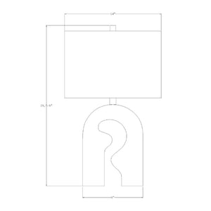   Beige Arched Accent Table Lamp | Oroa.com