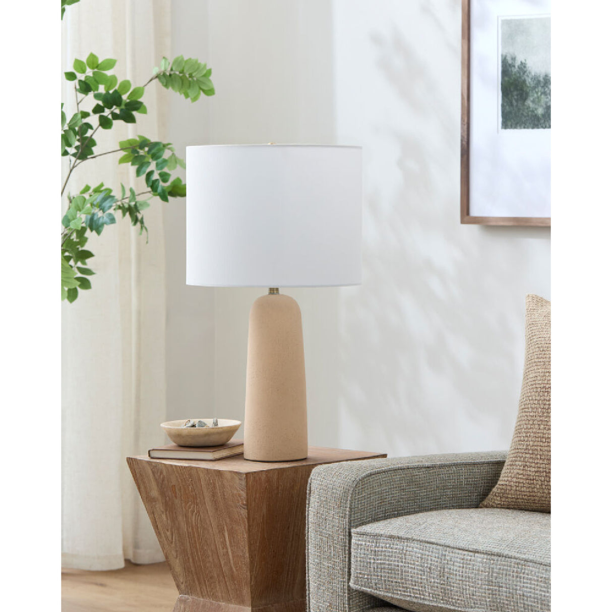   Hand-Painted Concrete Table Lamp | Oroa.com