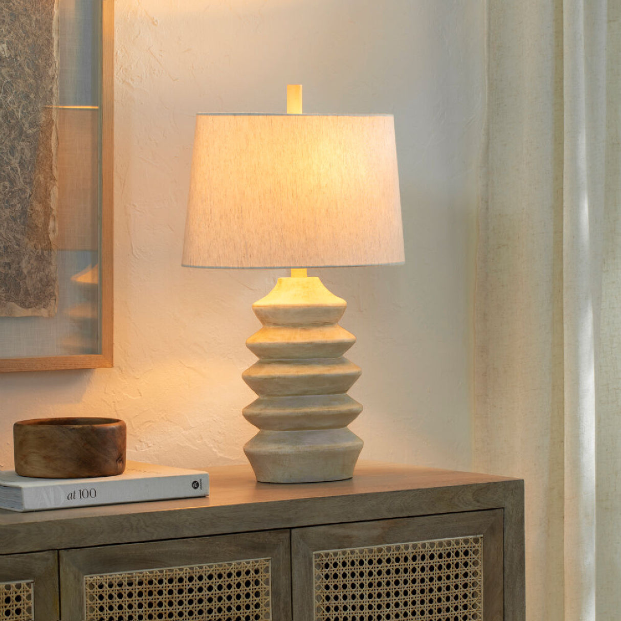   Painted Cream Accent Table Lamp | Oroa.com