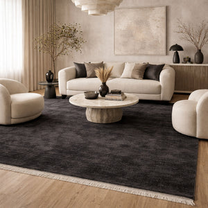   Modern European furniture - Hand-Loomed Wool Fringe Square Carpet - www.oroa.com | Oroa.com