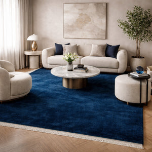   Modern European furniture - Hand-Loomed Wool Fringe Square Carpet - www.oroa.com | Oroa.com