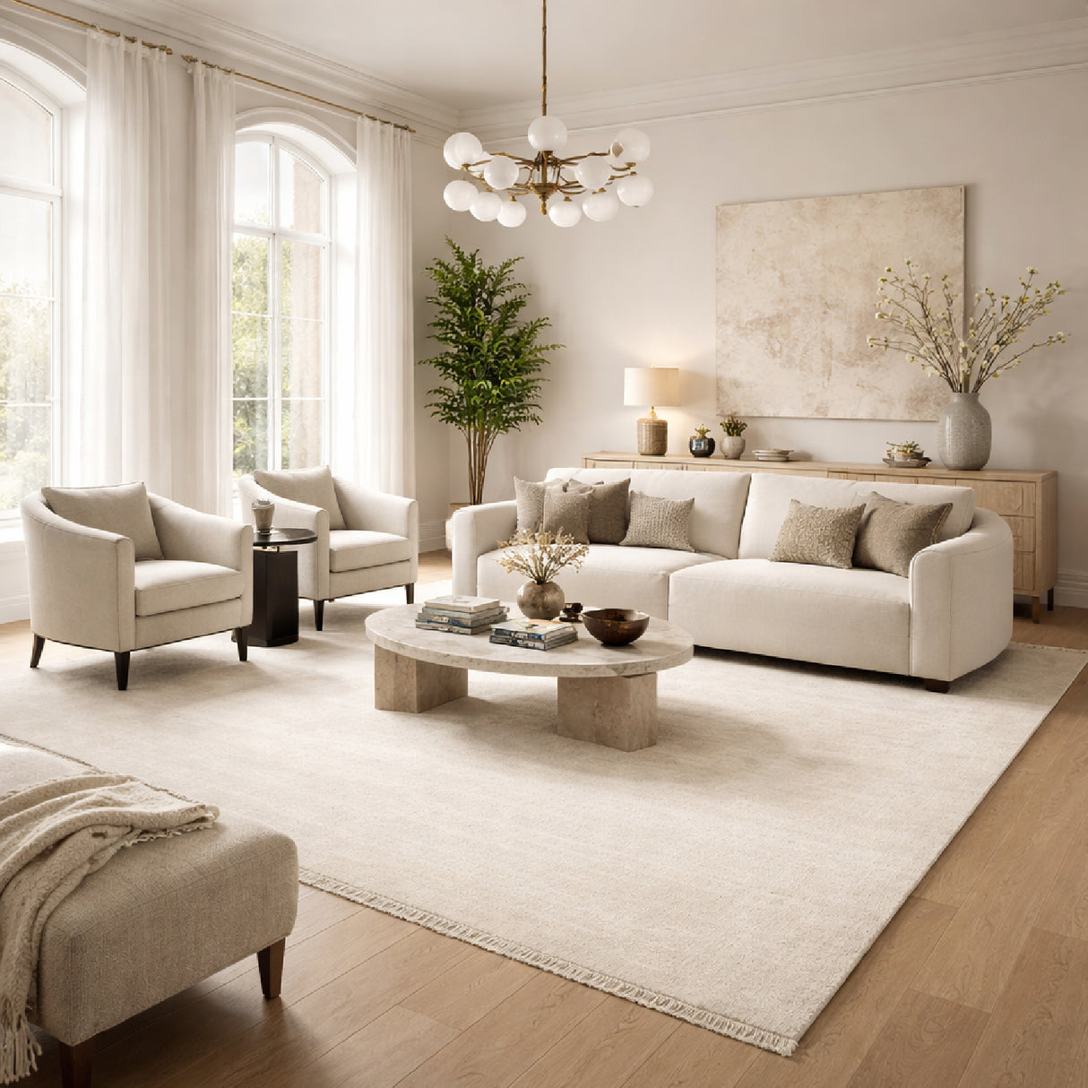   Modern furniture - Hand-Loomed Wool Fringe Carpet - www.oroa.com | Oroa.com