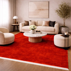   Modern European furniture - Hand-Loomed Wool Fringe Square Carpet - www.oroa.com | Oroa.com