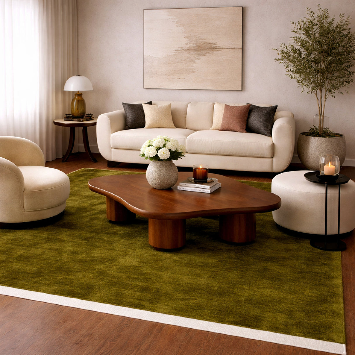   Modern European furniture - Hand-Loomed Wool Fringe Square Carpet - www.oroa.com | Oroa.com