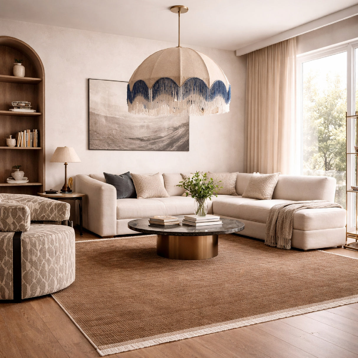   Modern European furniture - Hand-Loomed Wool Fringe Square Carpet - www.oroa.com | Oroa.com