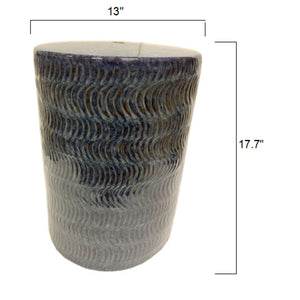   Modern European furniture - Blue Glazed Garden Stool - www.oroa.com | Oroa.com