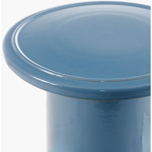   Blue Ceramic Outdoor Stool | Oroa.com