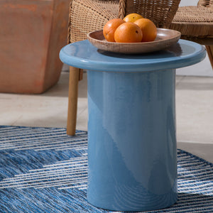   Modern European furniture - Blue Ceramic Outdoor Stool - www.oroa.com | Oroa.com
