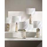 Modern European furniture - Cream Stone Accent Table Lamp - www.oroa.com