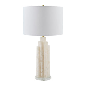 Modern European furniture - Burnished Cream Stone Table Lamp - www.oroa.com