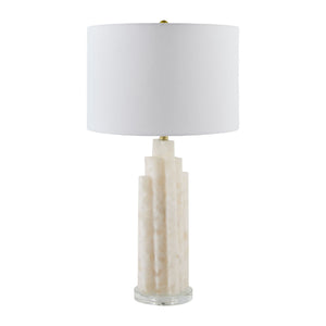  Burnished Cream Stone Table Lamp | Oroa.com