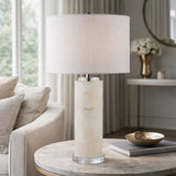 Modern European furniture - Burnished Cream Stone Table Lamp - www.oroa.com