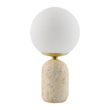 Modern European furniture - White Glass Globe Table Lamp - www.oroa.com